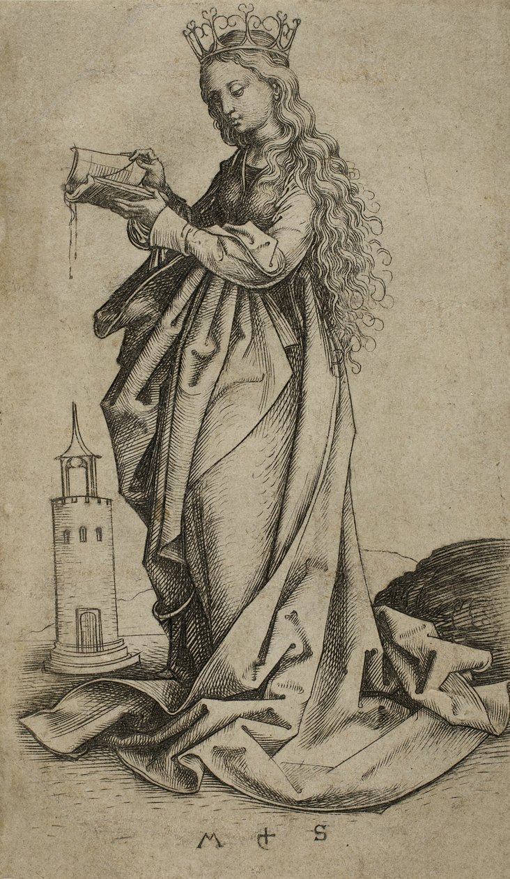 St. Barbara door Martin Schongauer