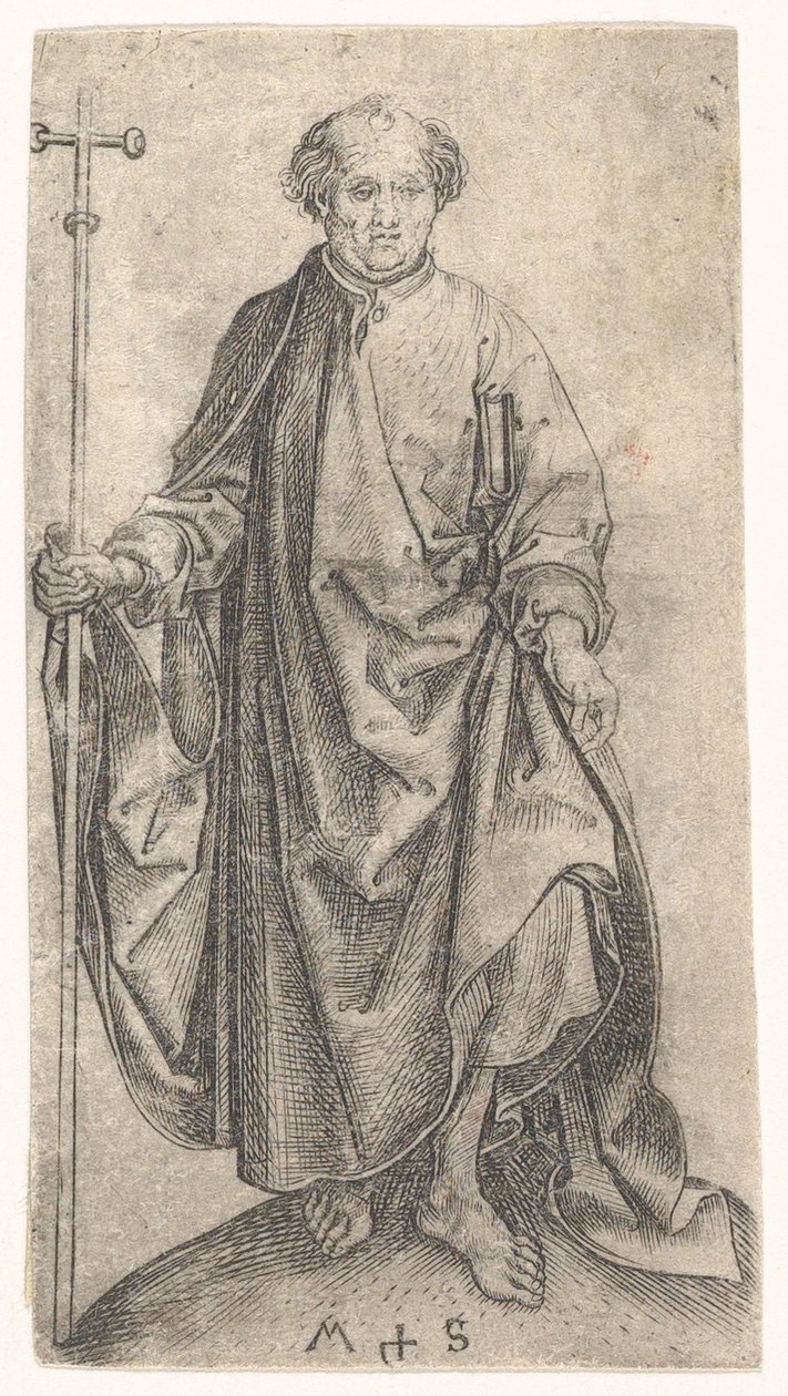 Sint Philippus, ca. 1435-1491 door Martin Schongauer