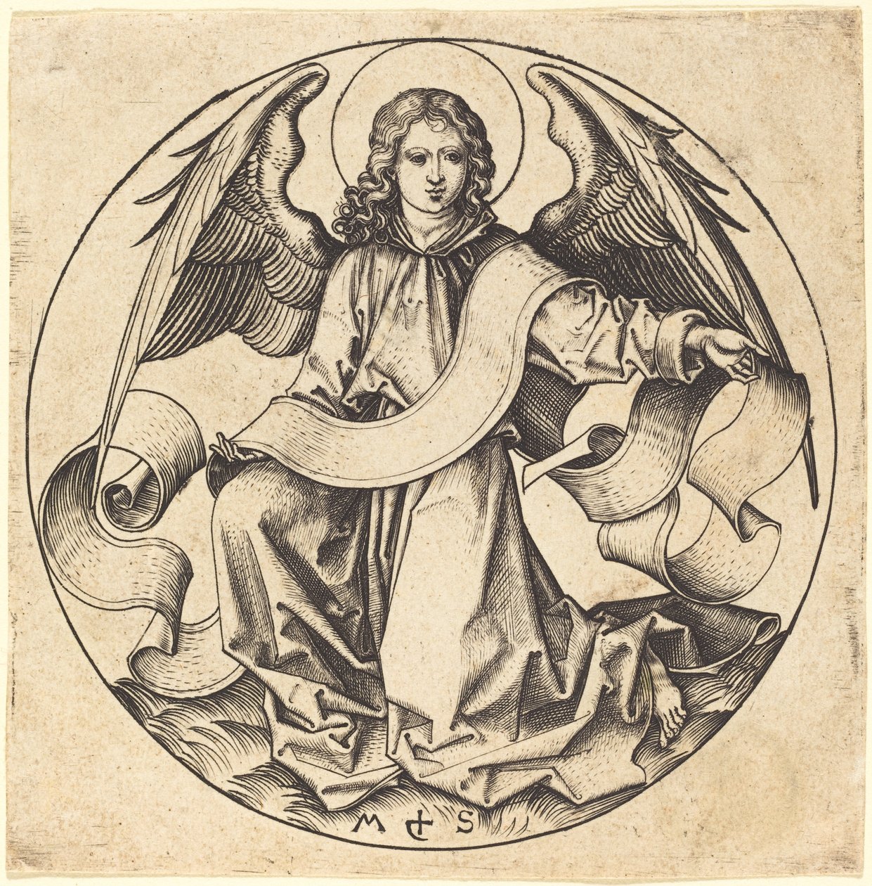 De Engel van Sint Mattheüs door Martin Schongauer