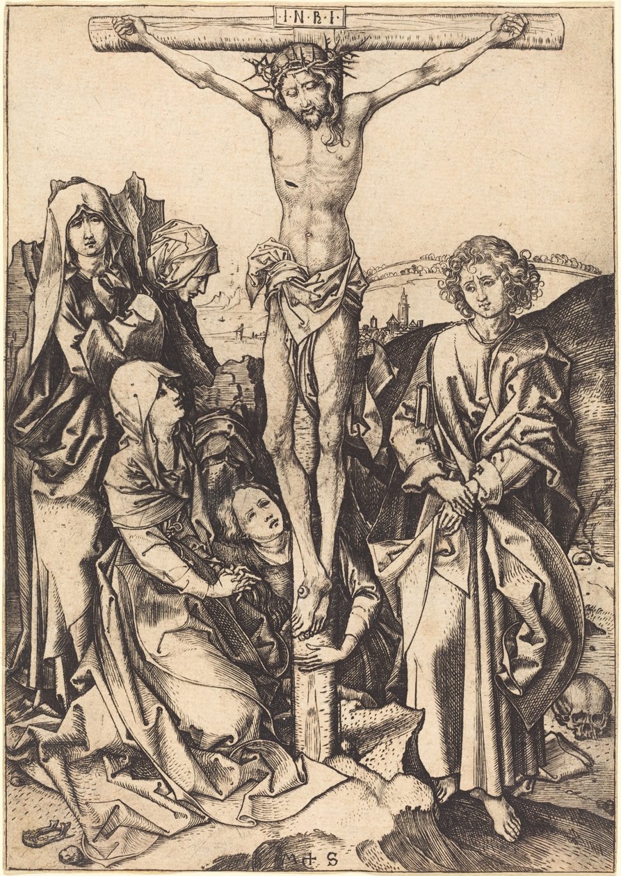 De kruisiging door Martin Schongauer