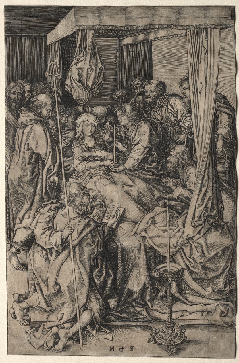 De Dood van de Maagd door Martin Schongauer