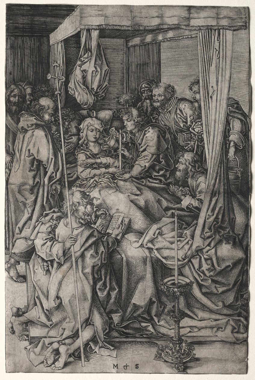 De Dood van de Maagd door Martin Schongauer