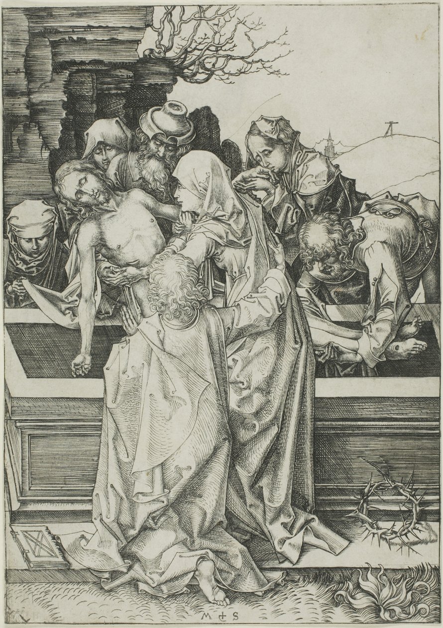 De graflegging, uit De passie door Martin Schongauer