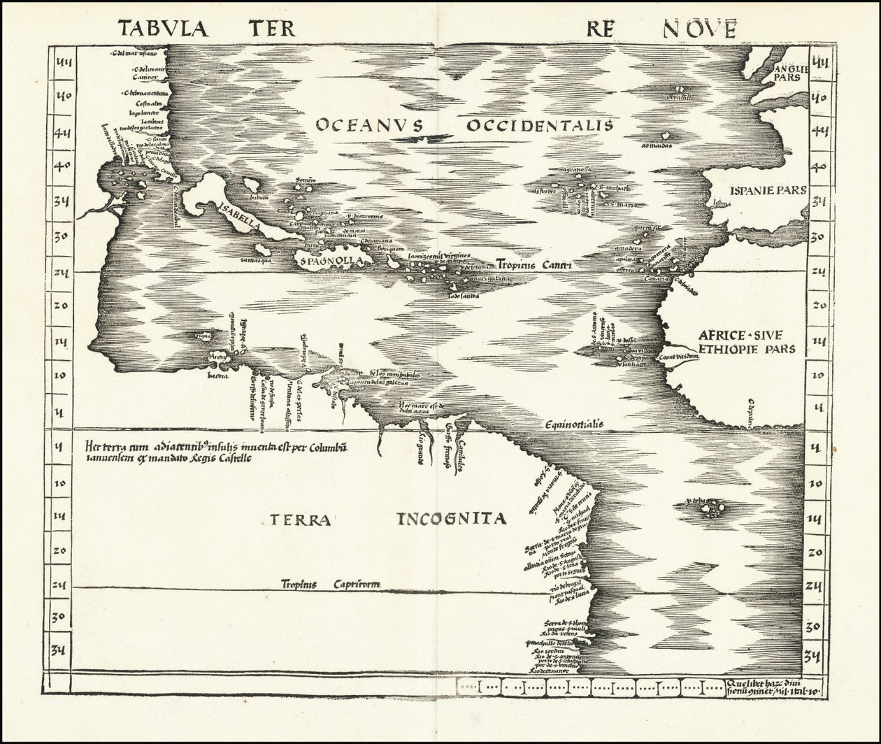 1513 Tabula Terre Negen door Martin Waldseemuller