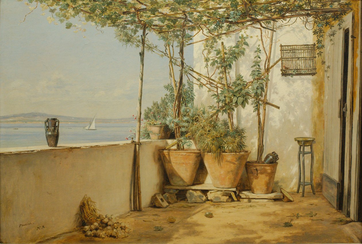 Een loggia van Procida door Martinus Rørbye