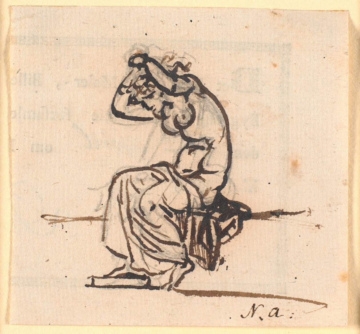 Almanak met handgeschreven notities 1848 door Martinus Rørbye