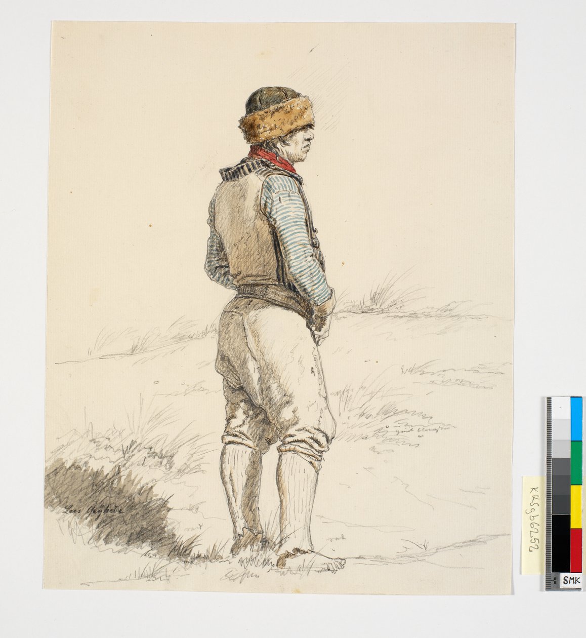 De visser Lars Gayhede in Skagen door Martinus Rørbye