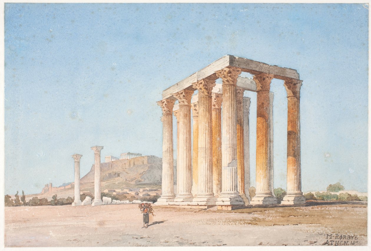 De tempel van Zeus door Martinus Rørbye