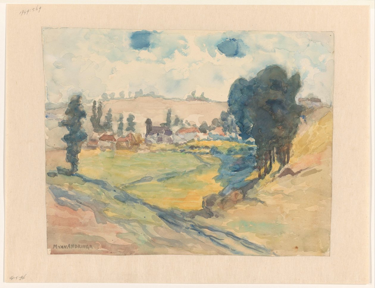 Heuvellandschap door Martinus van Andringa