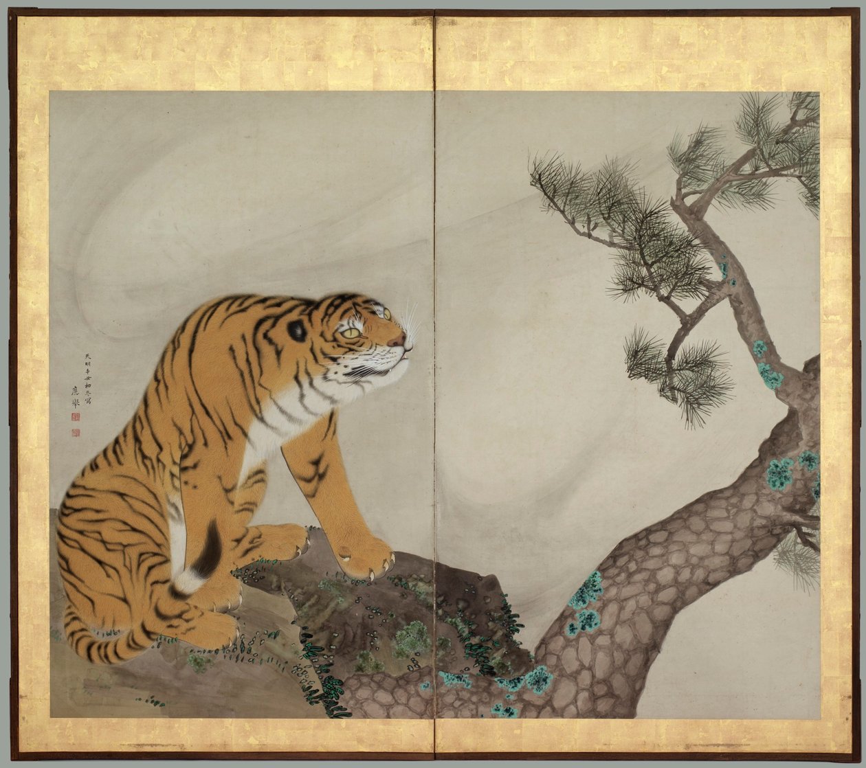 Tijger en draak: Tijger door Maruyama Okyo