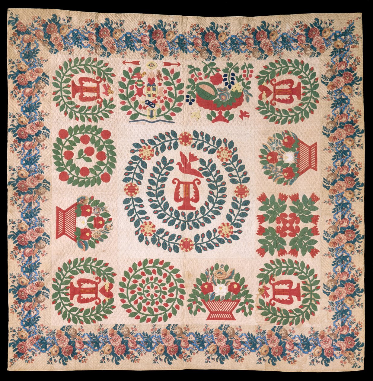 Odd Fellows Applique Album quilt, c.1850 door Mary Ann McCue