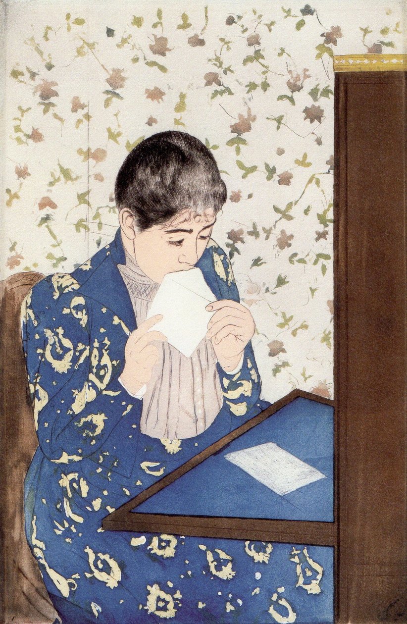 De brief door Mary Cassatt