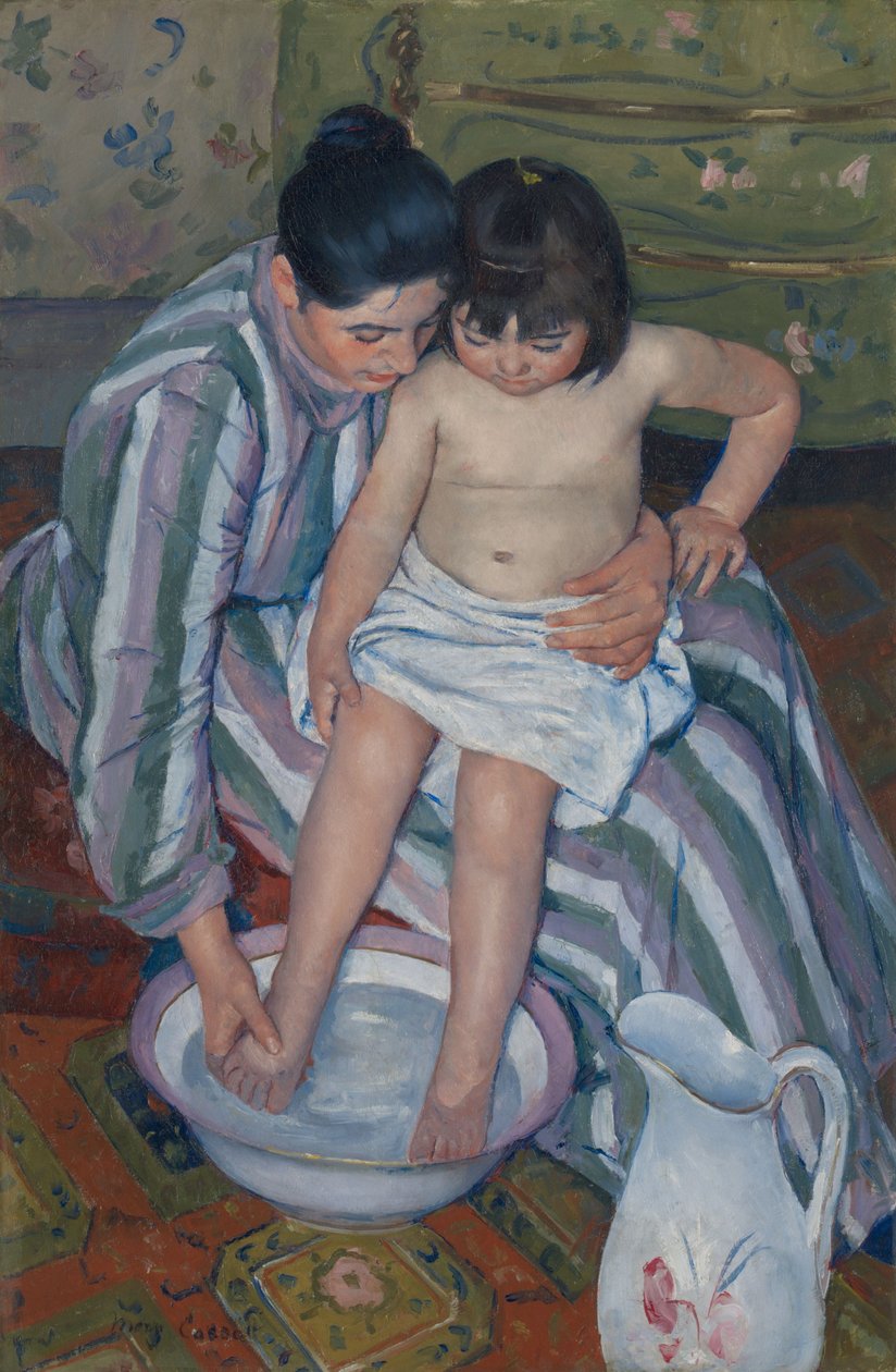 Het Bad van het Kind door Mary Cassatt