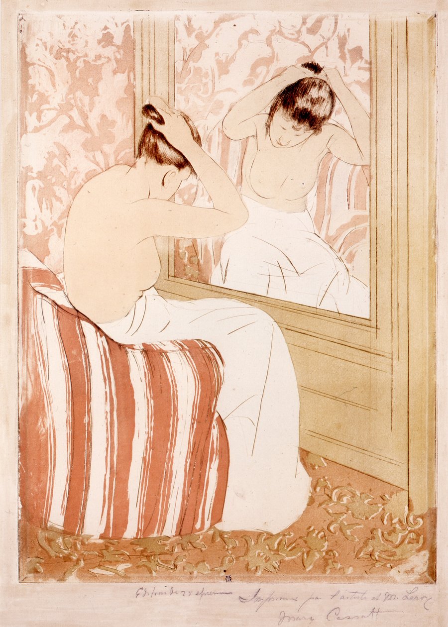 Het Kapsel door Mary Cassatt