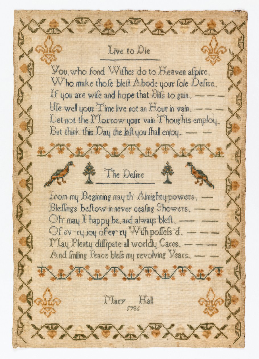 Rouwsampler door Mary Bechler