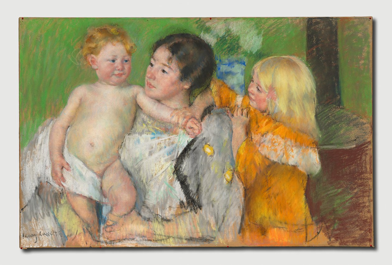 Na het bad door Mary Cassatt