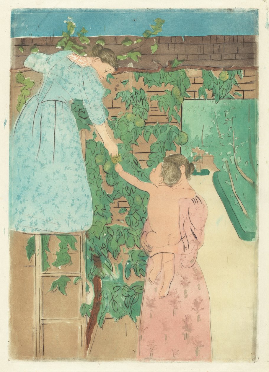 Vruchten Plukken door Mary Cassatt