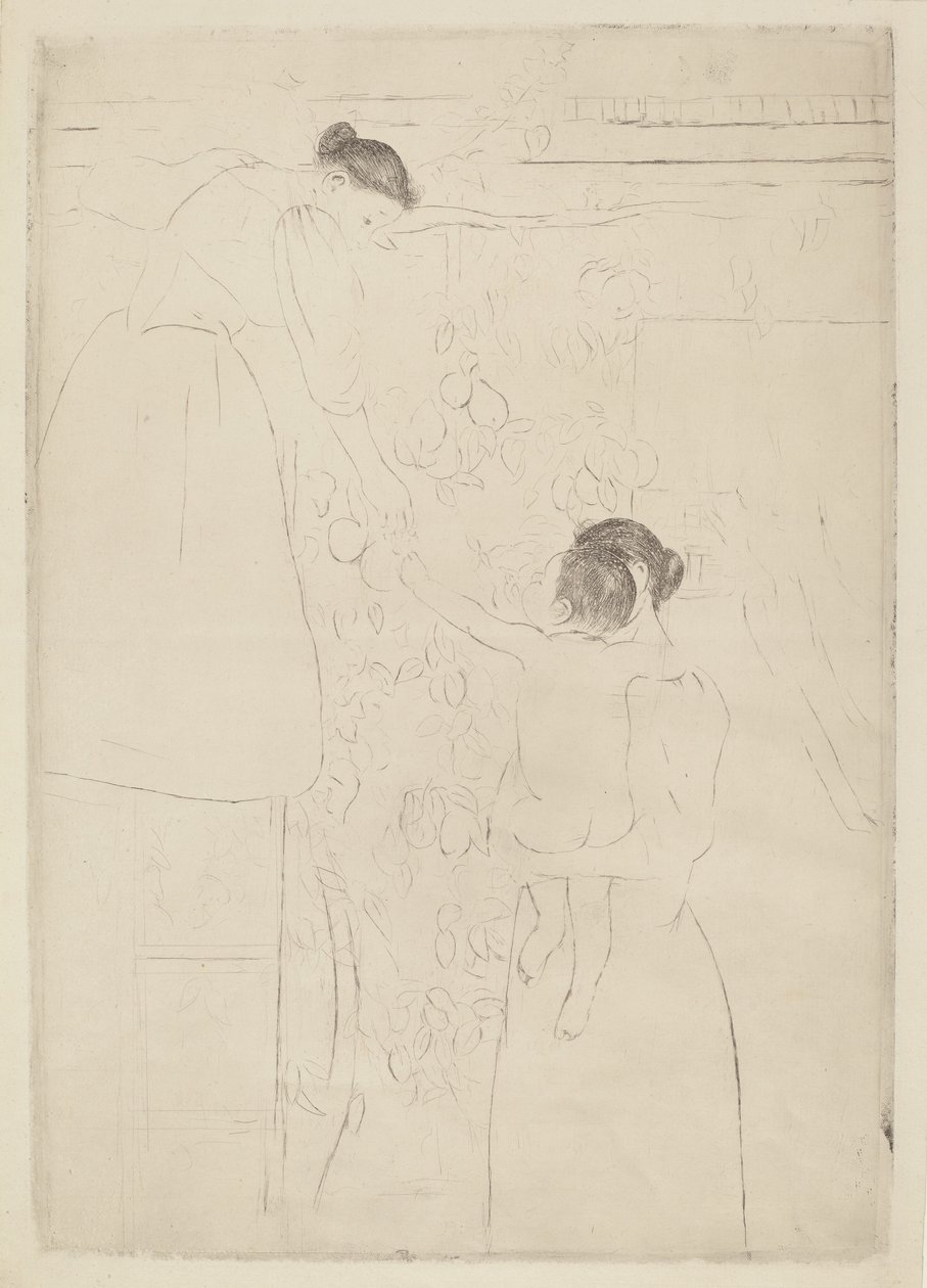 Vruchten plukken door Mary Cassatt
