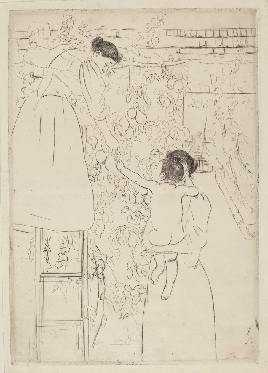 Vruchten Plukken, ca. 1893 door Mary Cassatt