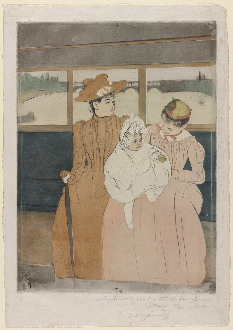 In de Omnibus, 1890-91 door Mary Cassatt