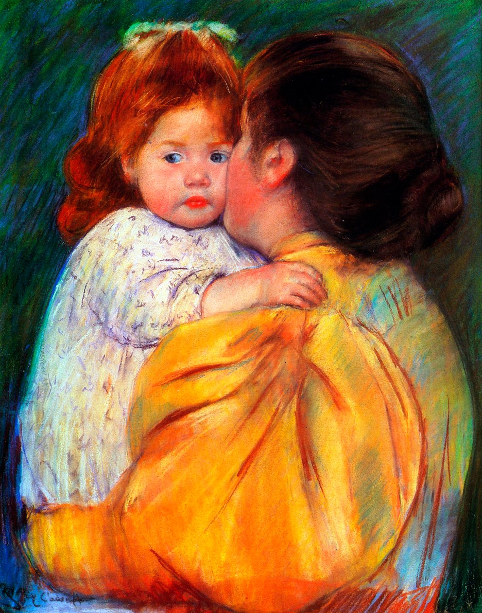 Moederlijke kus, 1896 door Mary Cassatt