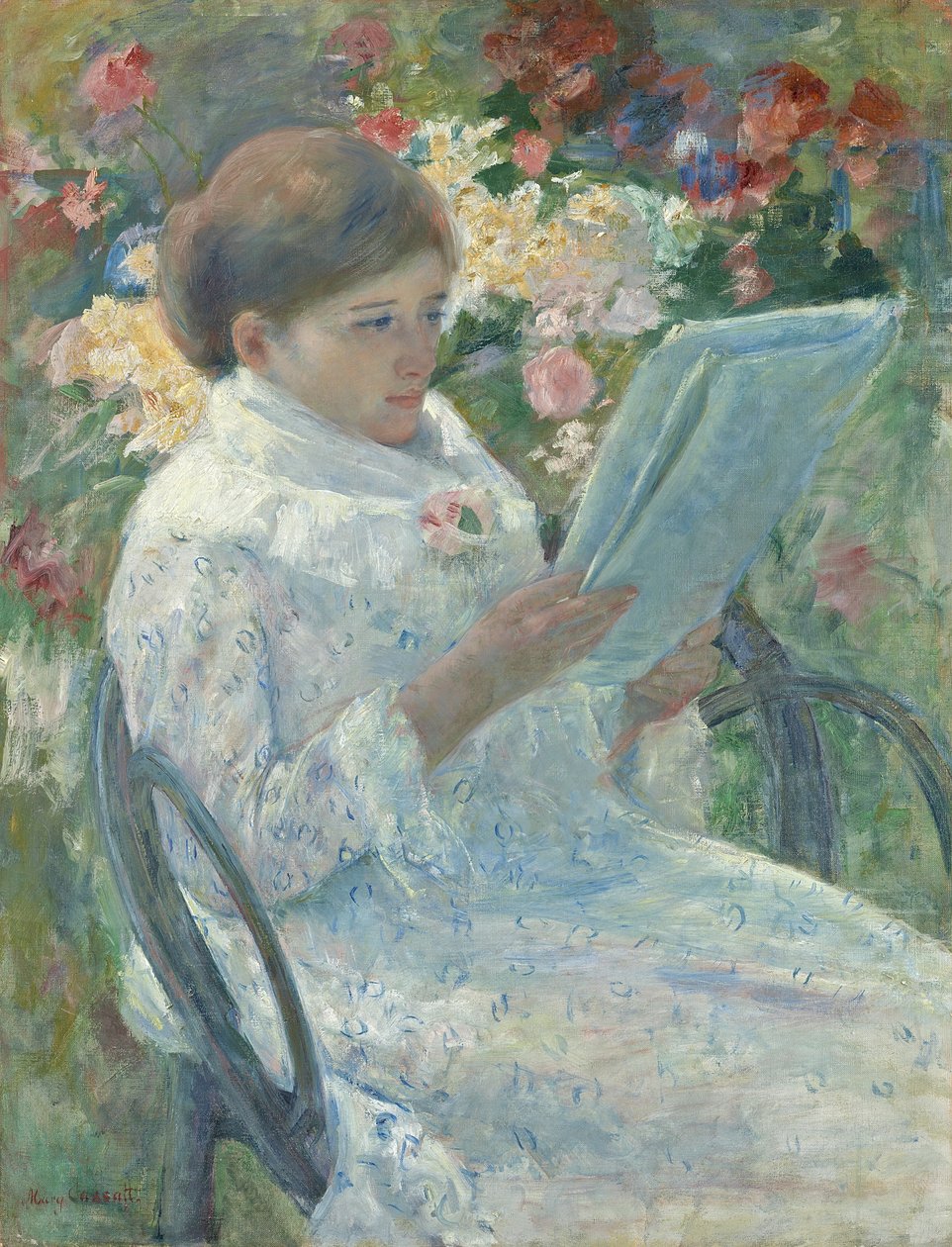 Op een Balkon door Mary Cassatt