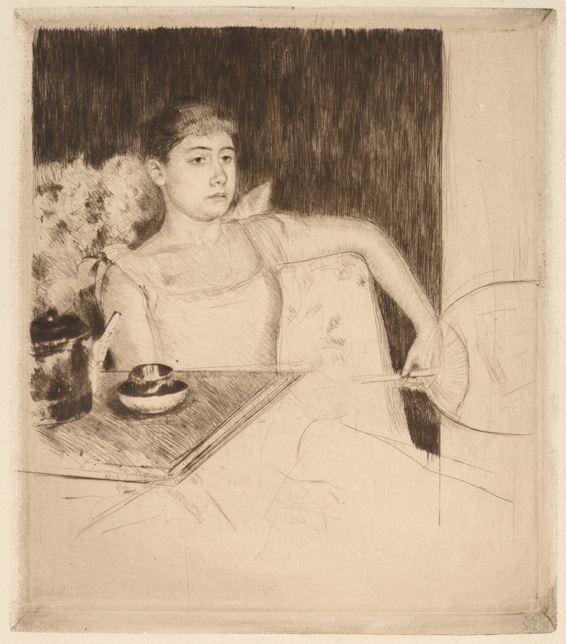 Thee door Mary Cassatt