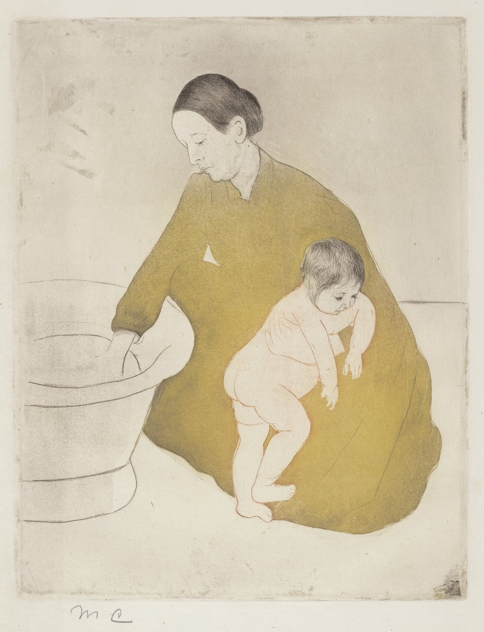 Het bad door Mary Cassatt