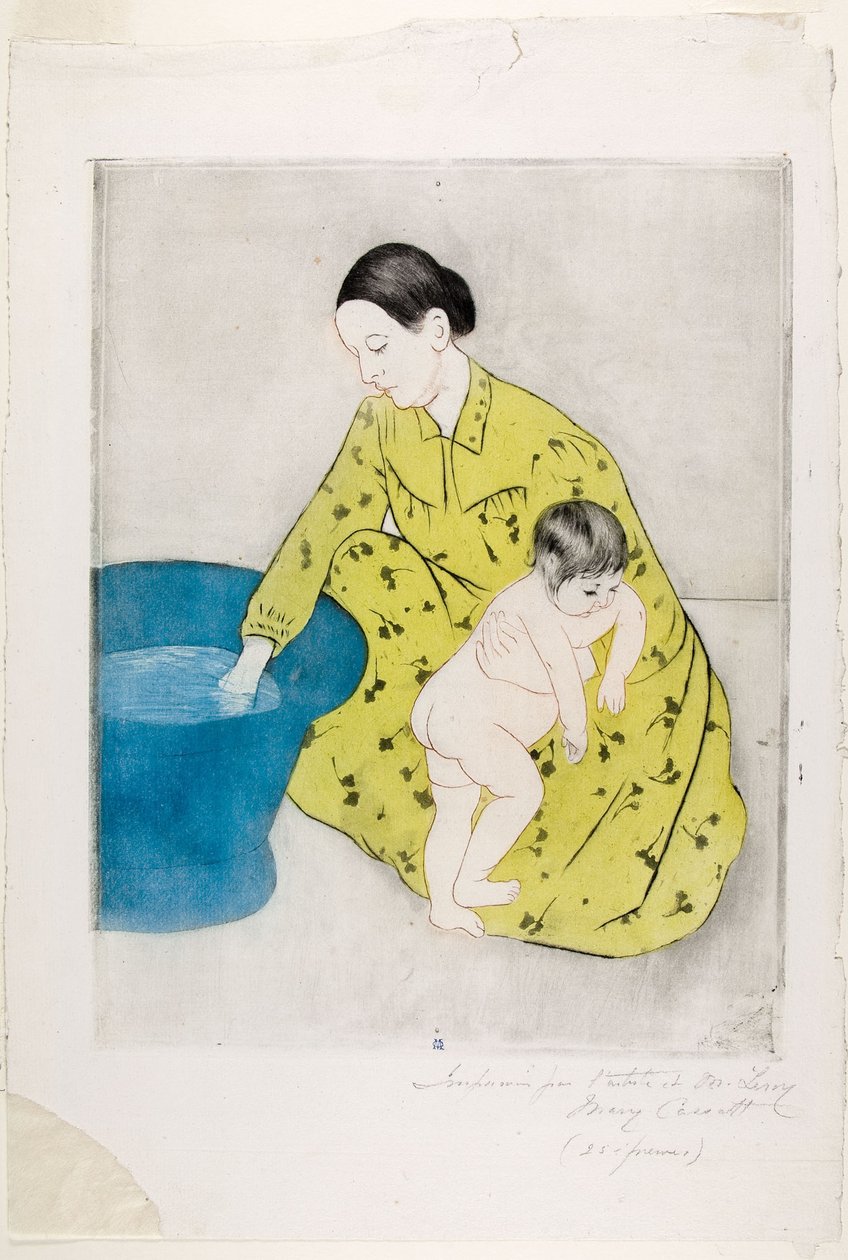 Het bad door Mary Cassatt