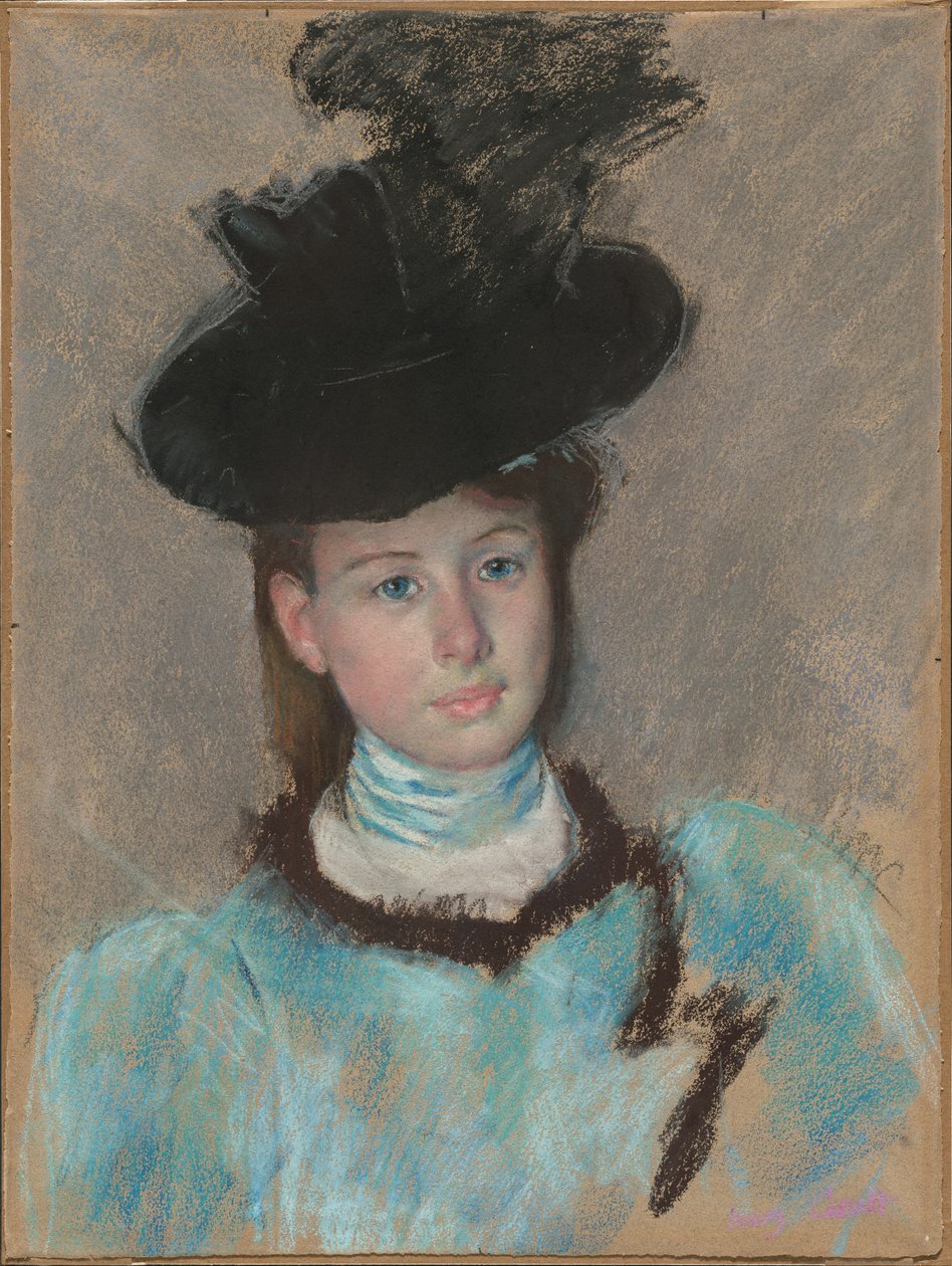 De Zwarte Hoed door Mary Cassatt