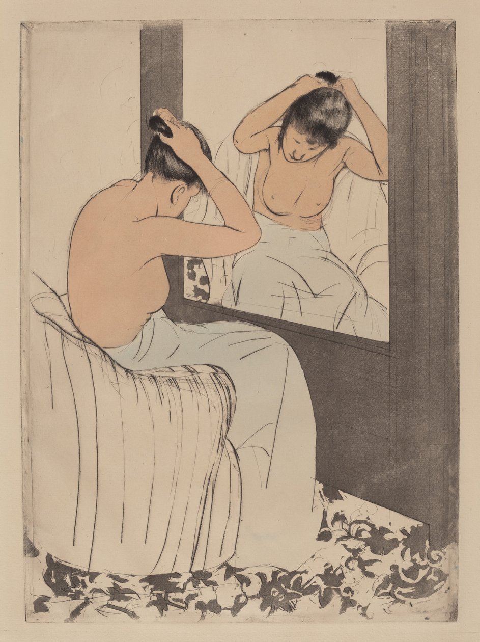 Het kapsel door Mary Cassatt
