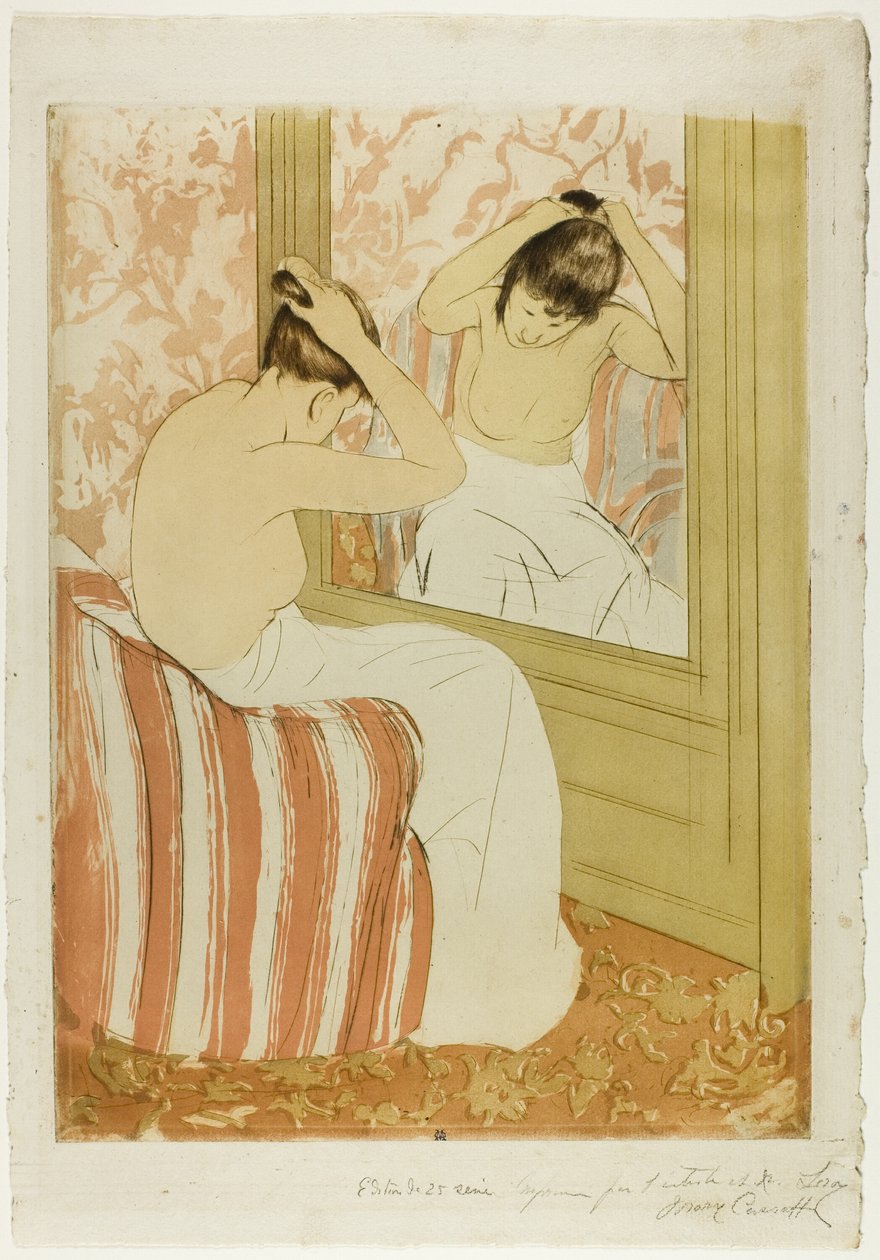 Het Kapsel door Mary Cassatt