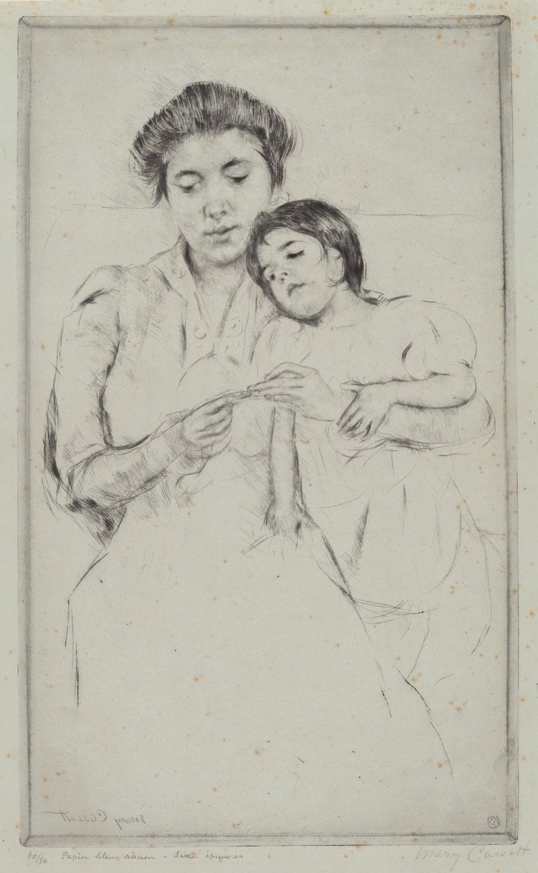 De Haakles, ca. 1902 door Mary Cassatt