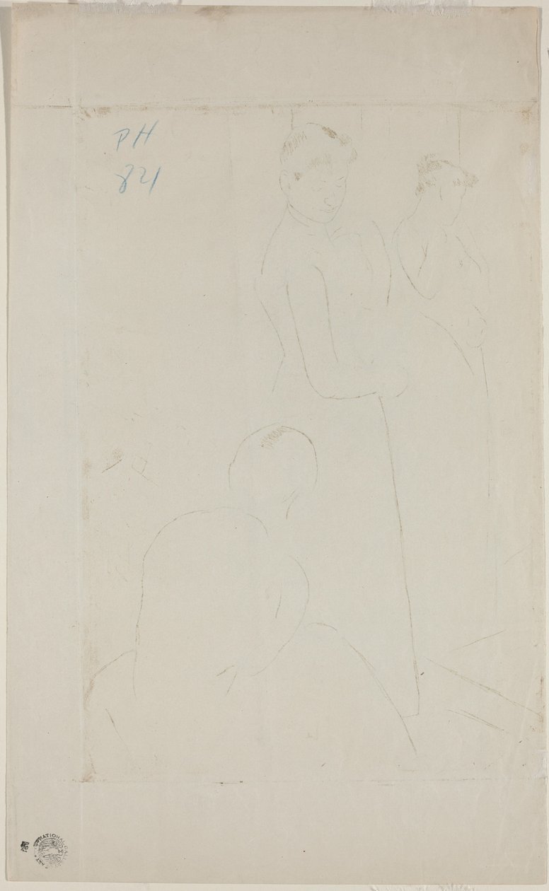 De Passende [verso] door Mary Cassatt
