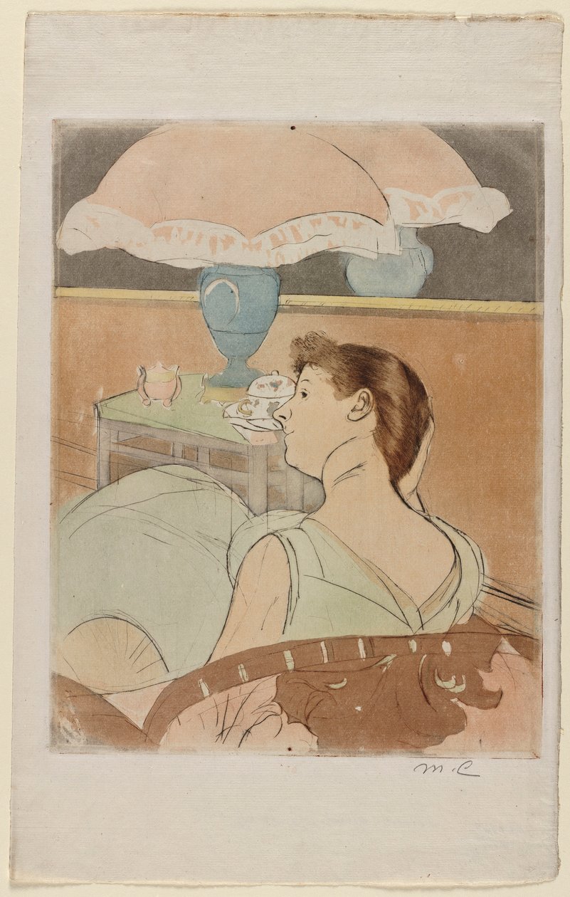 De lamp, 1890-1891 door Mary Cassatt