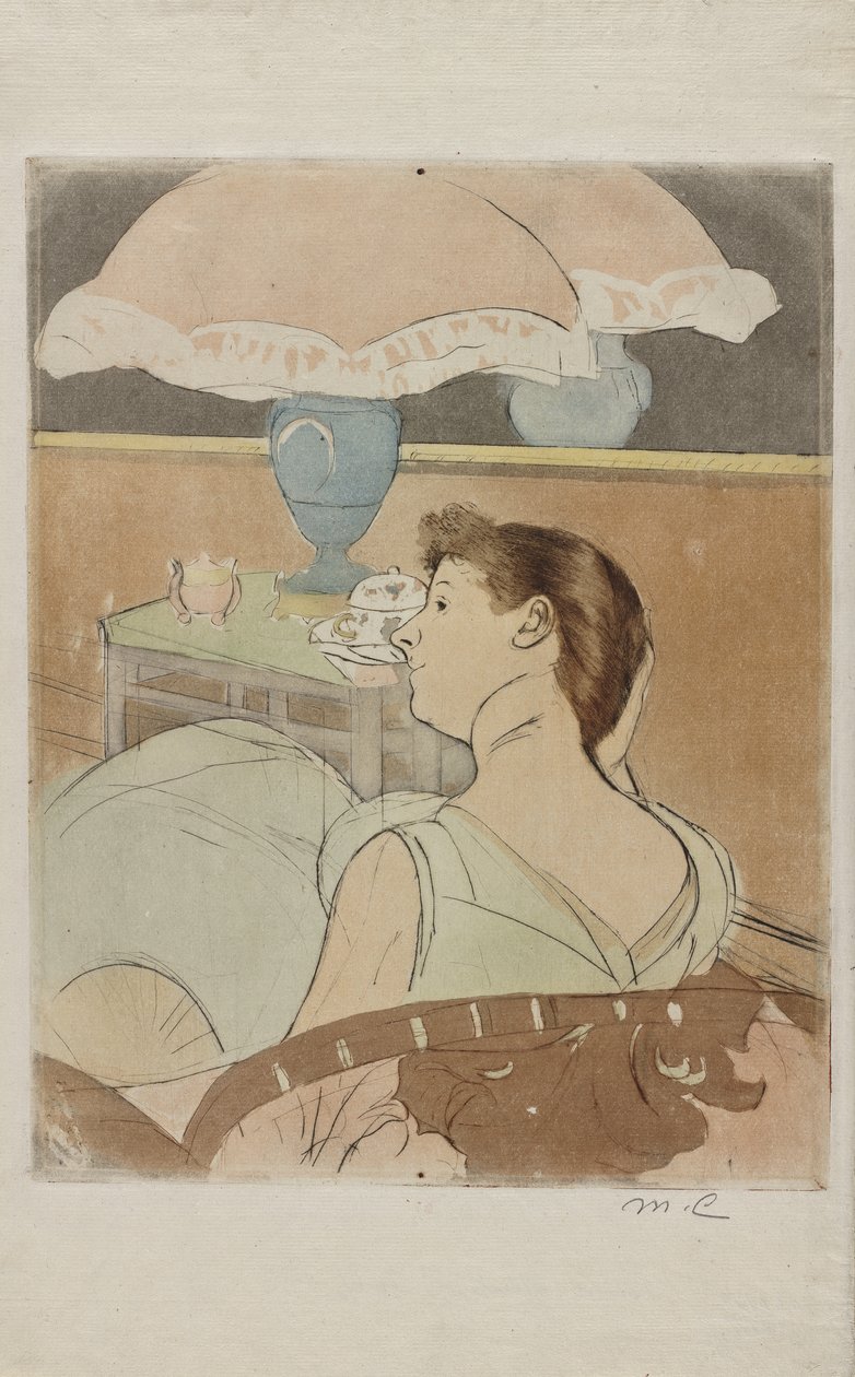 De lamp, 1890-91 door Mary Cassatt