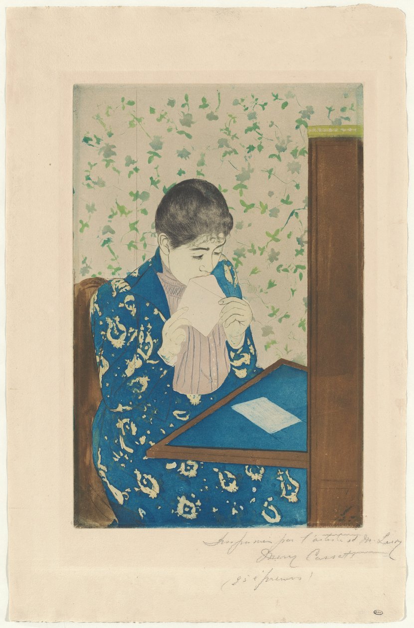 De brief door Mary Cassatt
