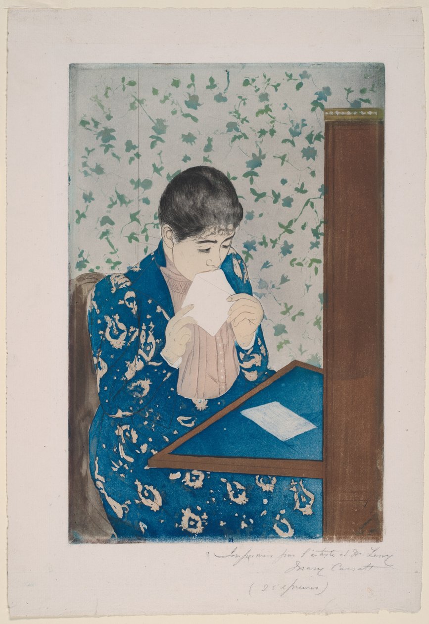 De brief door Mary Cassatt