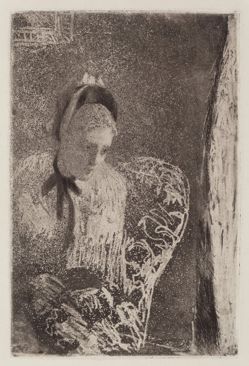 Wachten, ca. 1879 door Mary Cassatt