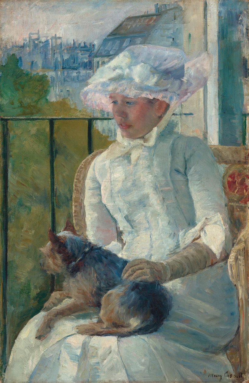 Jong Meisje bij een Raam, ca. 1883-1884 door Mary Cassatt