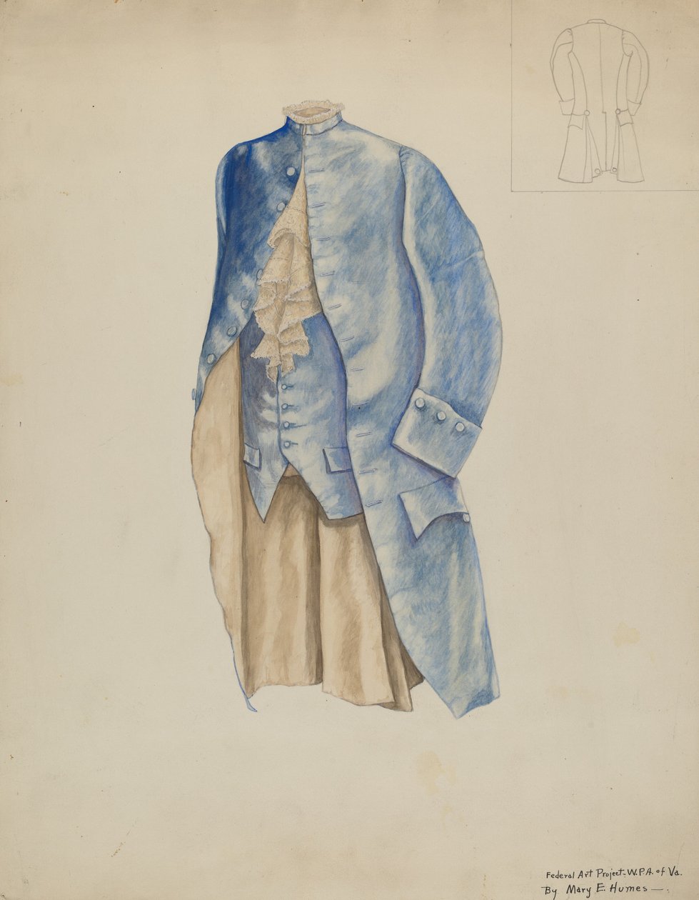 Mannenjas en -vest, ca. 1937 door Mary E Humes