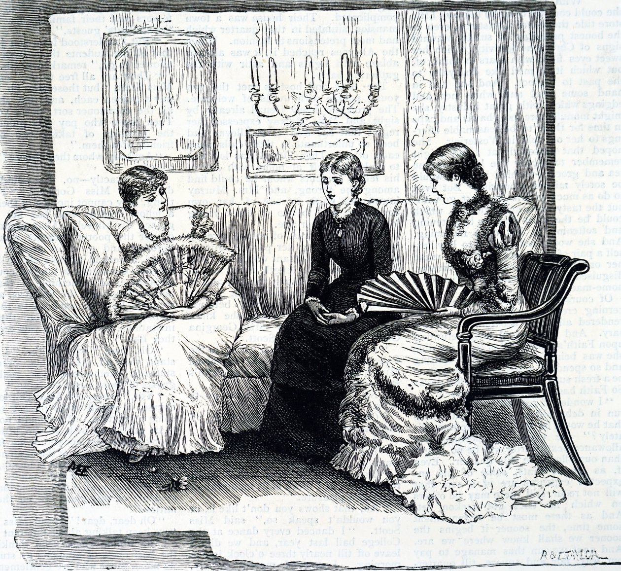 Dames met waaiers door Mary Ellen Edwards