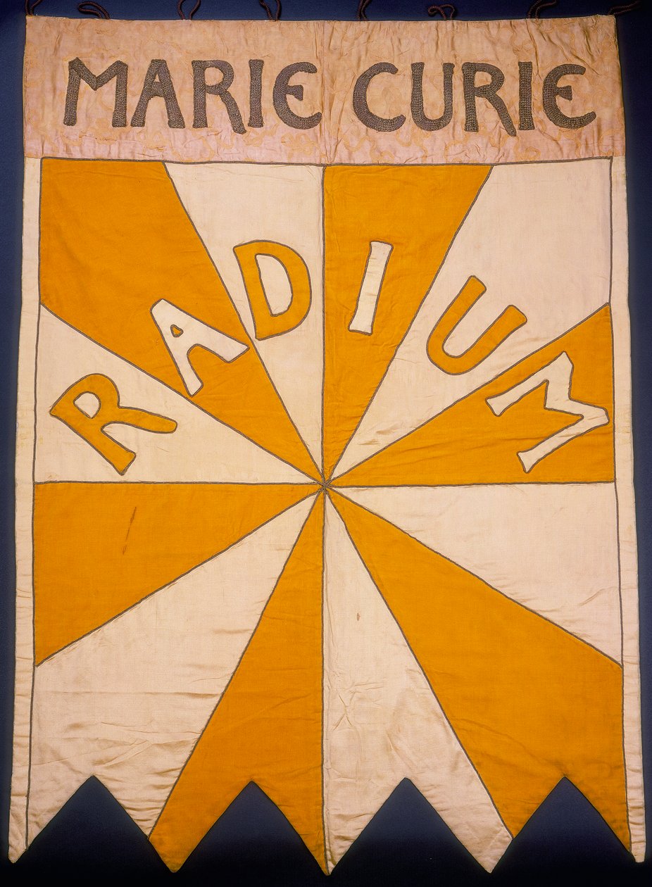 Marie Curie, Radium, banner, 1908 door Mary Lowndes