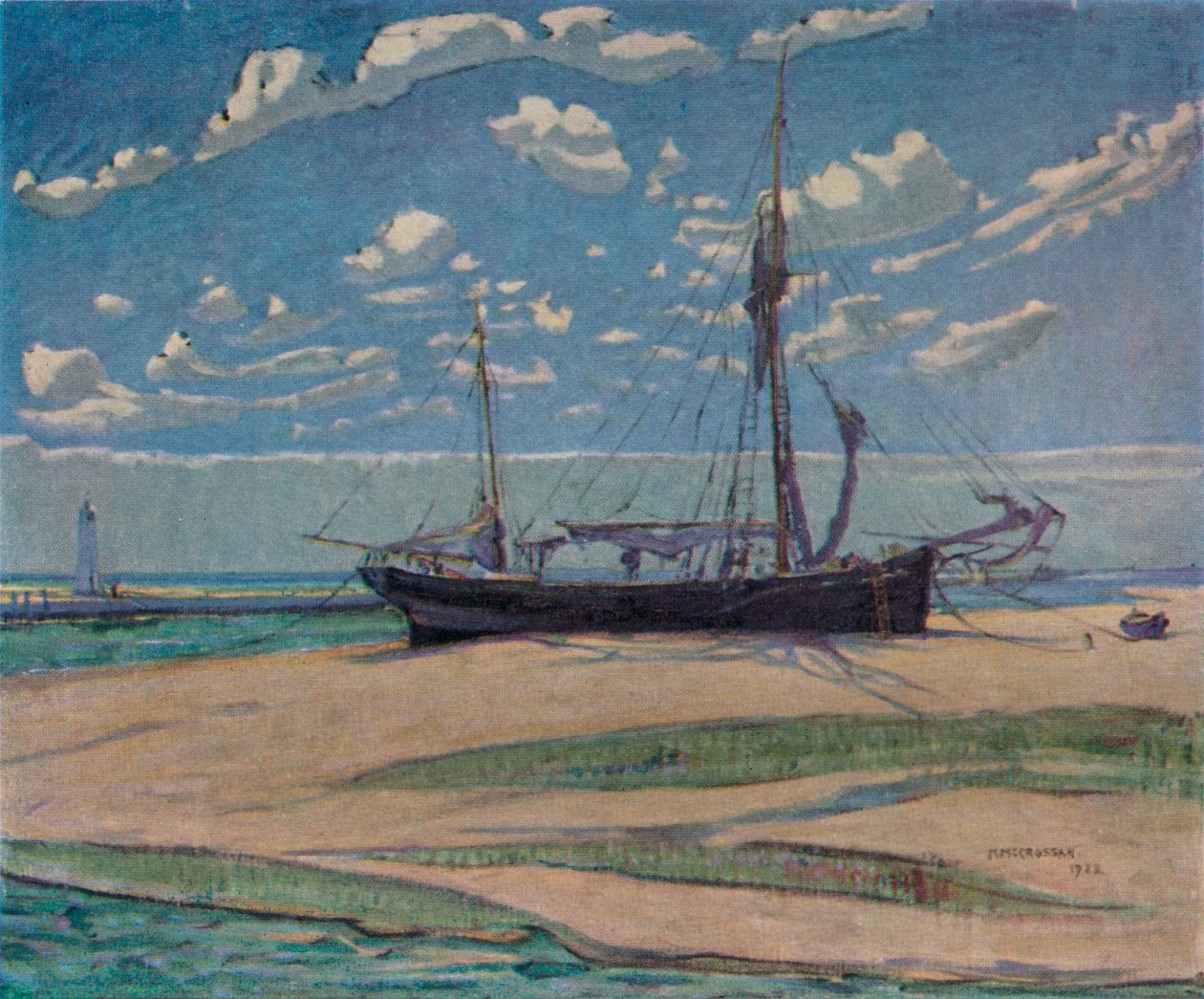 Zeegezicht, 1922 door Mary McCrossan