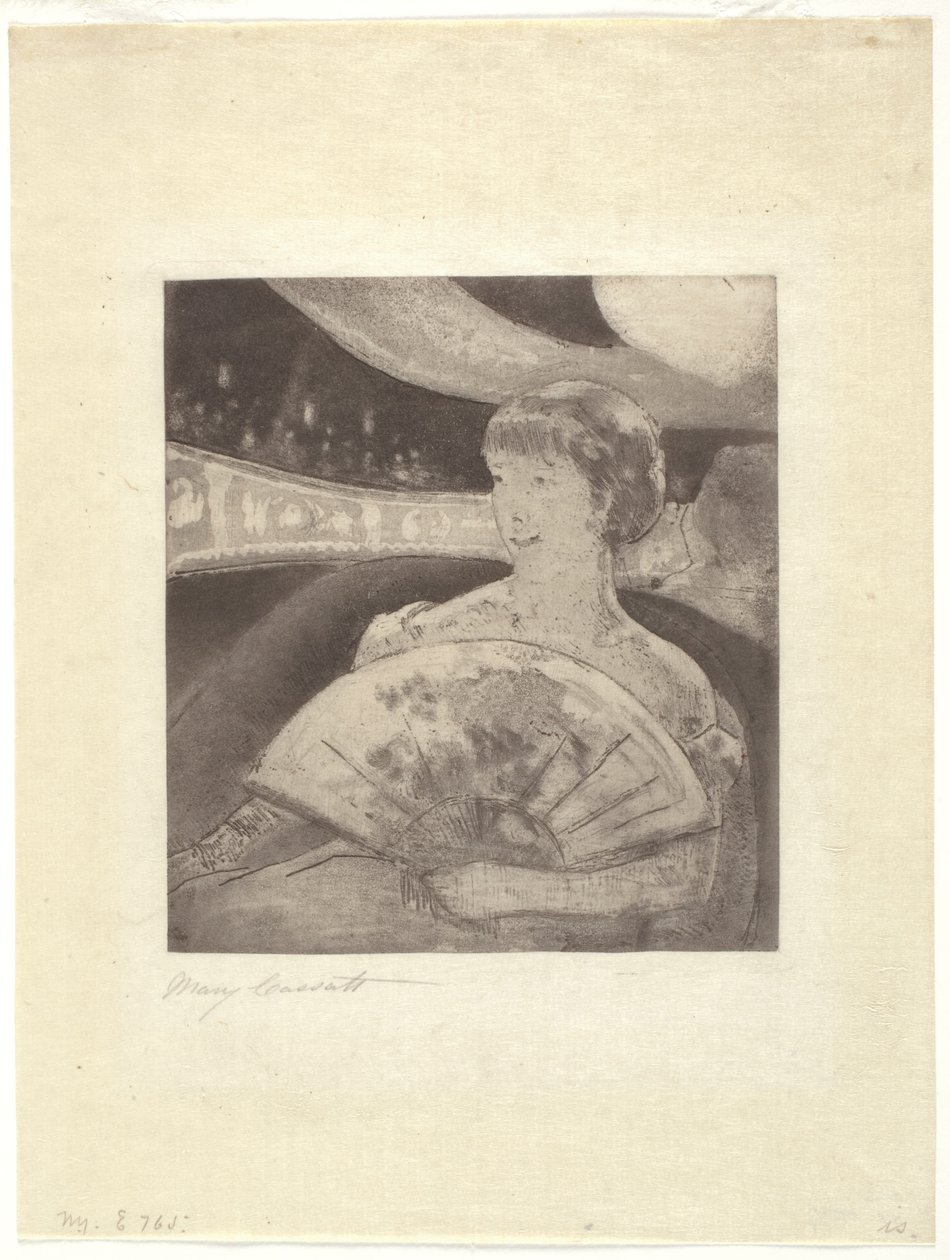 In de operabox door Mary Stevenson Cassatt