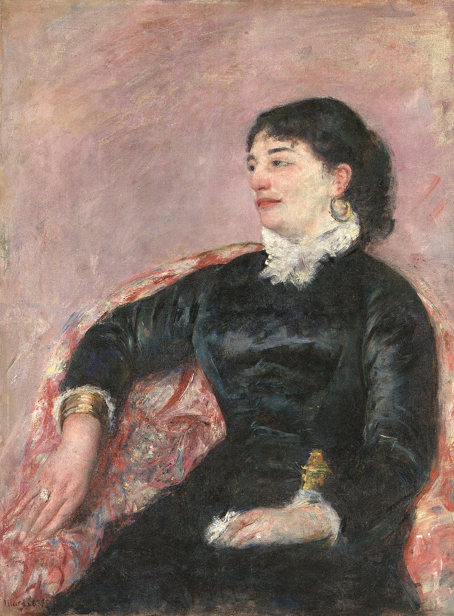 Portret van een Italiaanse Dame door Mary Cassatt