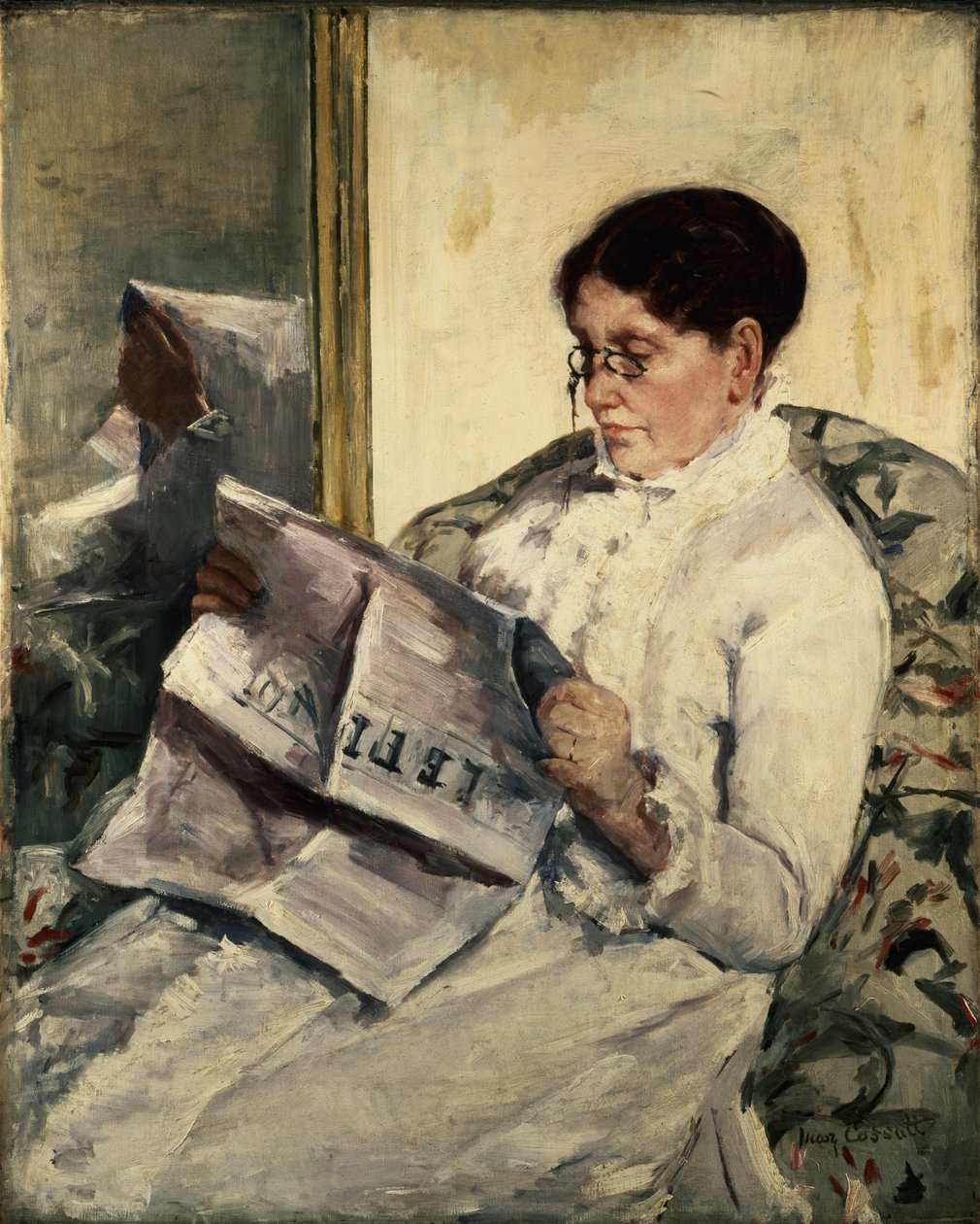 Le Figaro lezen door Mary Cassatt