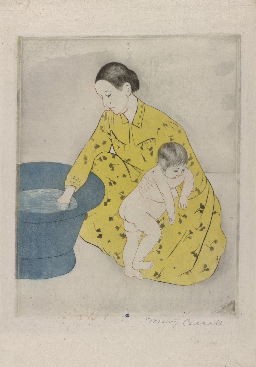 Het bad, 1890-91 door Mary Cassatt