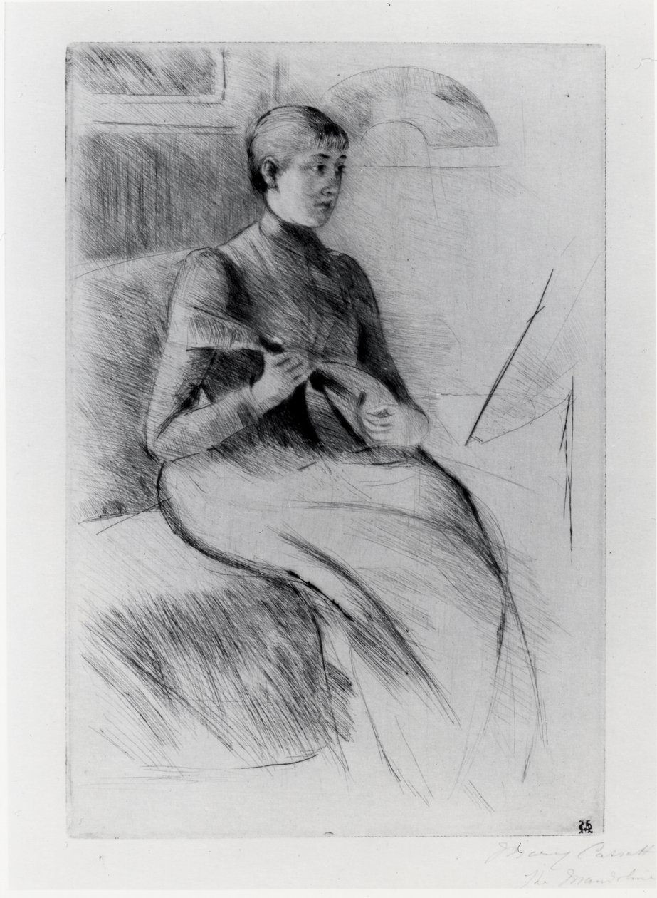 De Mandolinespeler door Mary Stevenson Cassatt