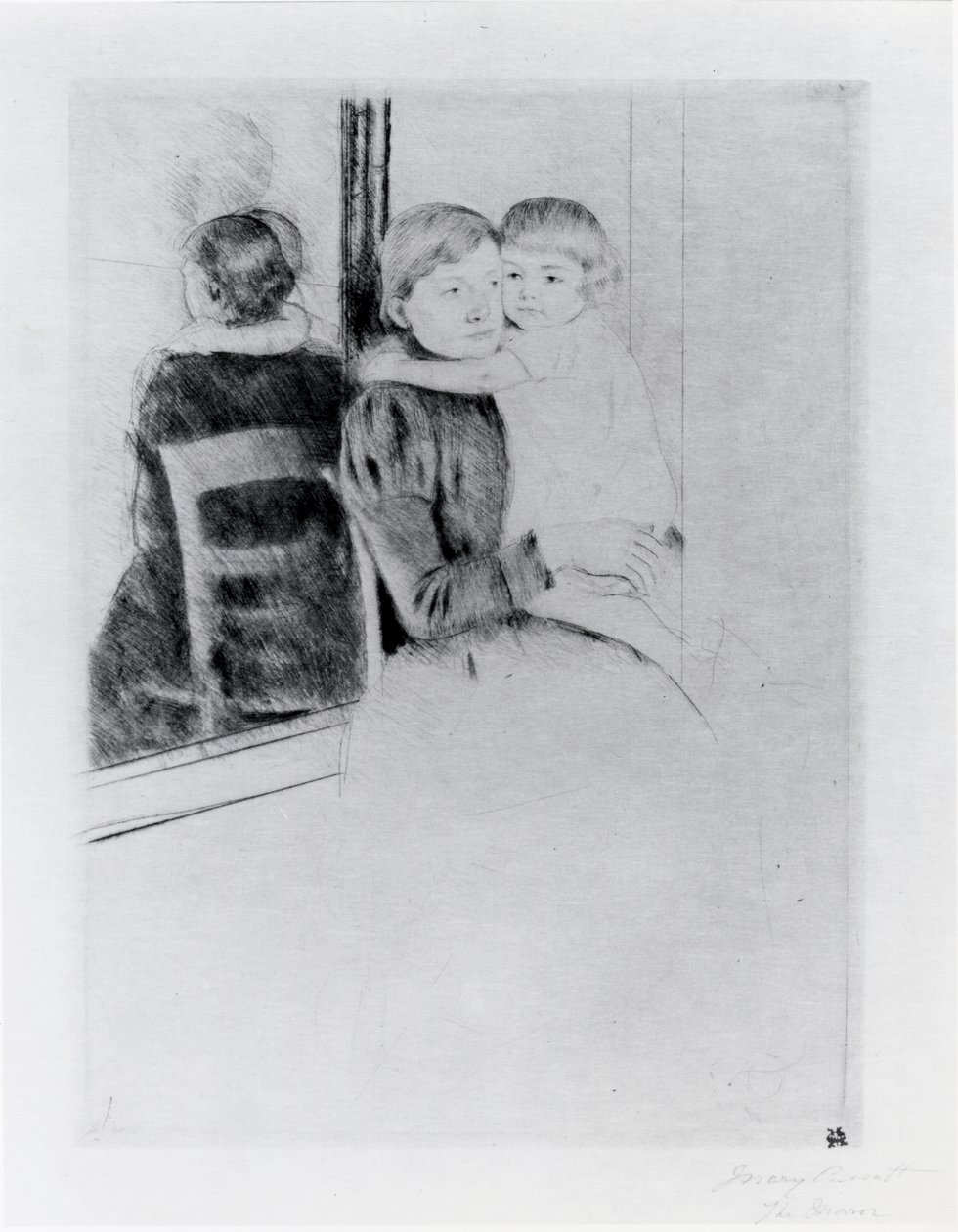 De Spiegel door Mary Stevenson Cassatt